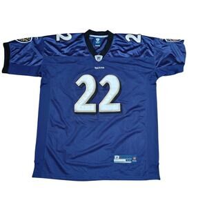 NFL On Field Reebok Baltimore Ravens Smith #22 Size 54 Purple Jersey